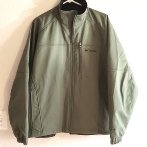 Columbia Omni Shield Green Softshell Mens zip up Jacket